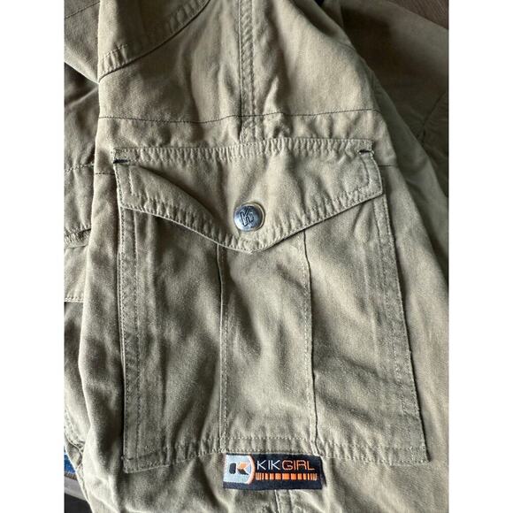 Rare KIKGIRL Vintage Straight-Leg Cargo Pants Brown Size 3 - Picture 6 of 10